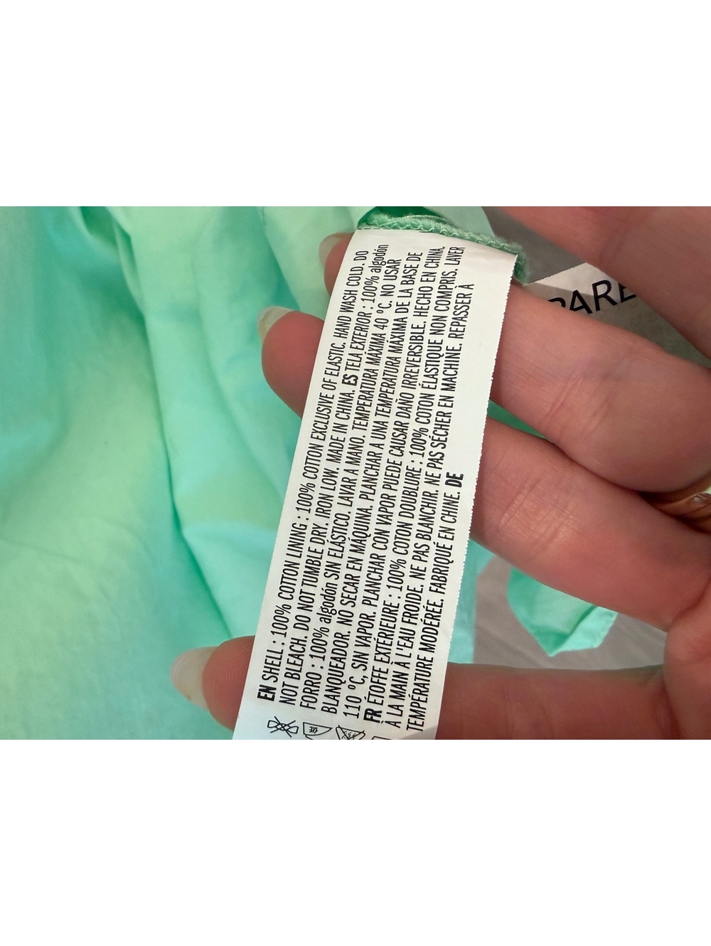 English factory mint green dress for women’s size small - Picture 7 of 7